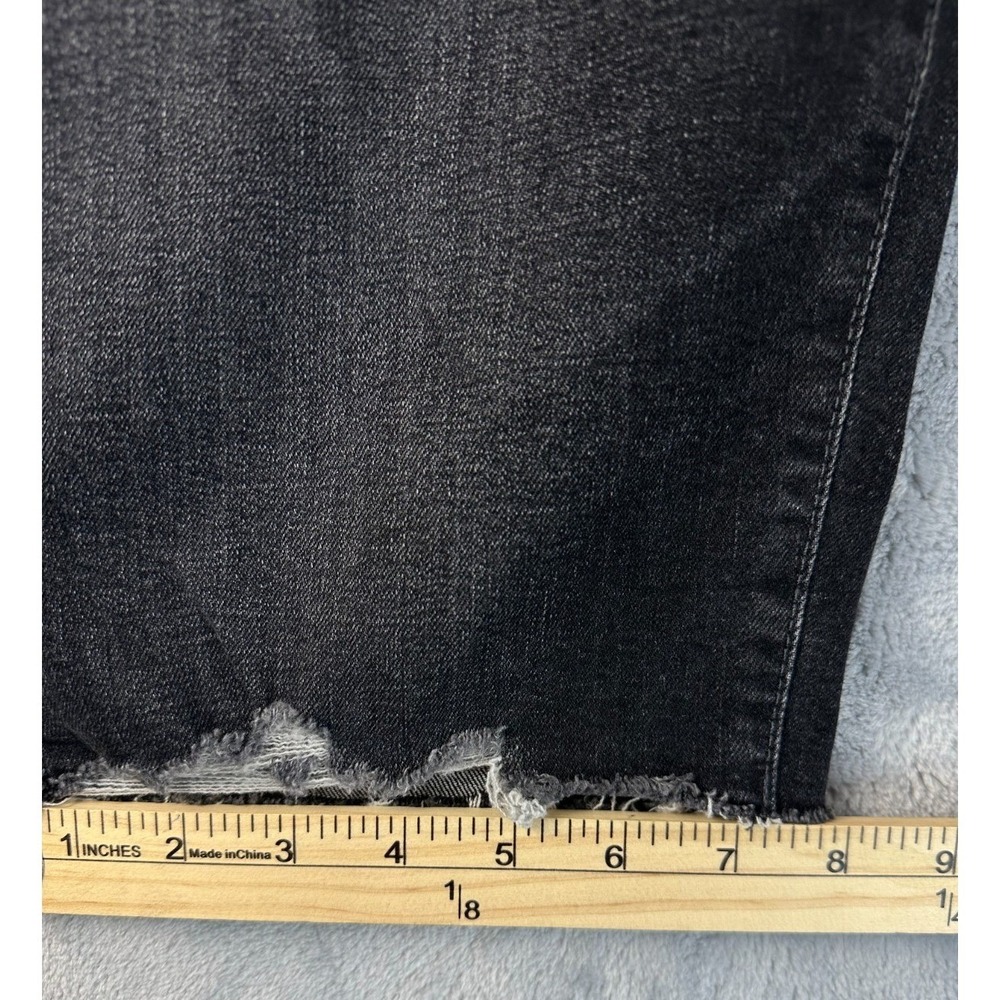 AG Adriano Goldschmied Chrissy Vintage Bermuda Jorts Womens 25 Black Distressed - Picture 12 of 12